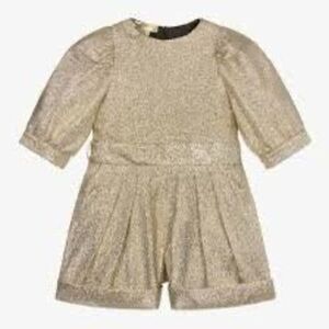NWT Stella McCartney gold glittery jumpsuit Size 12 (girls)